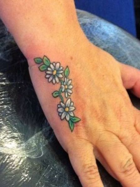Hand Daisy Tattoo