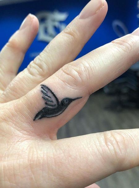 Hummingbird Finger Tattoos