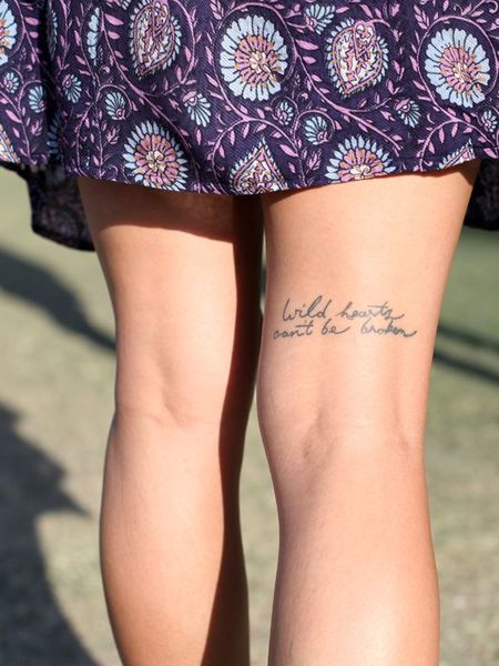 Leg Quote Tattoos