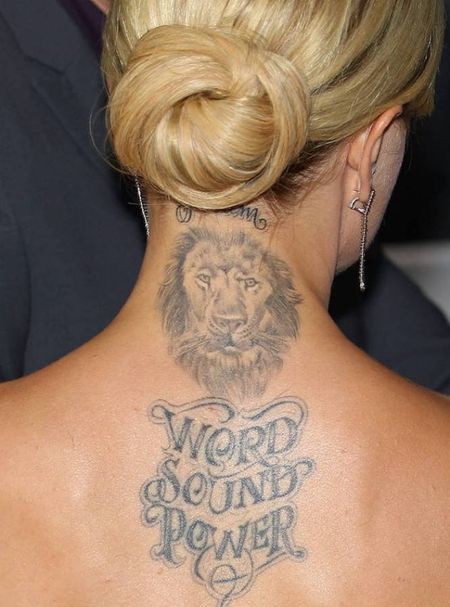 Lion Neck Tattoo