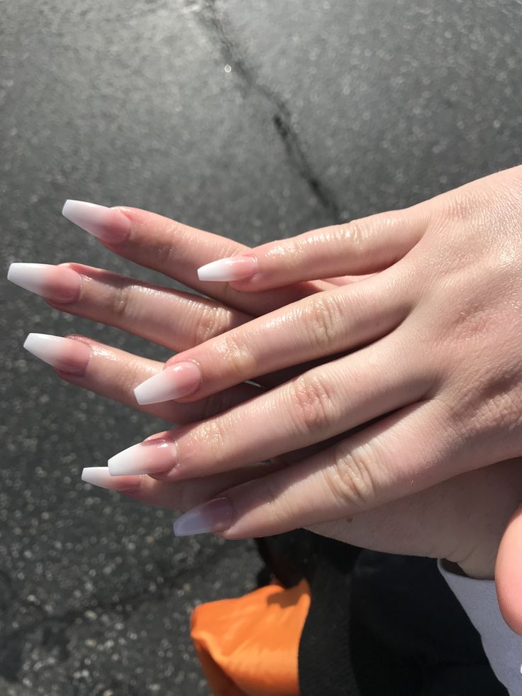 Ombre Coffin Nails