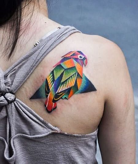 Parrot Geometric Tattoos