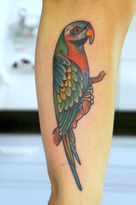 Parrot Leg Tattoos