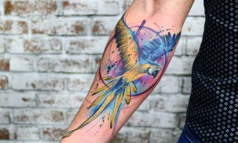 Parrot Tattoos with Meanings