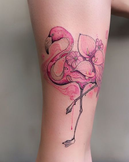Pink Flamingo Tattoo