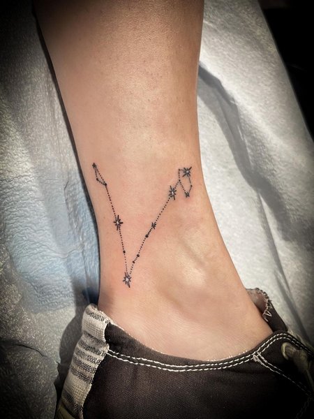 Pisces Ankle Tattoo