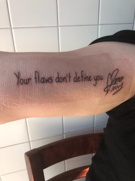 Quote Bicep Tattoos