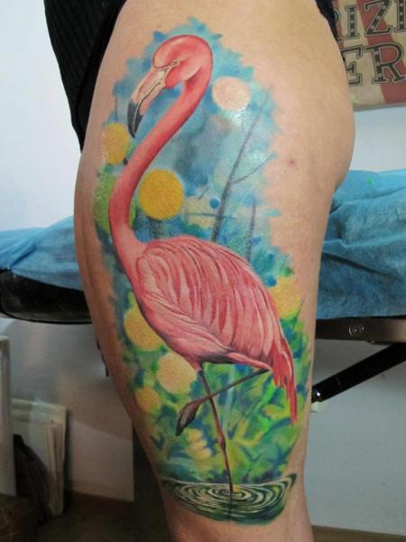 Realistic Flamingo Tattoos