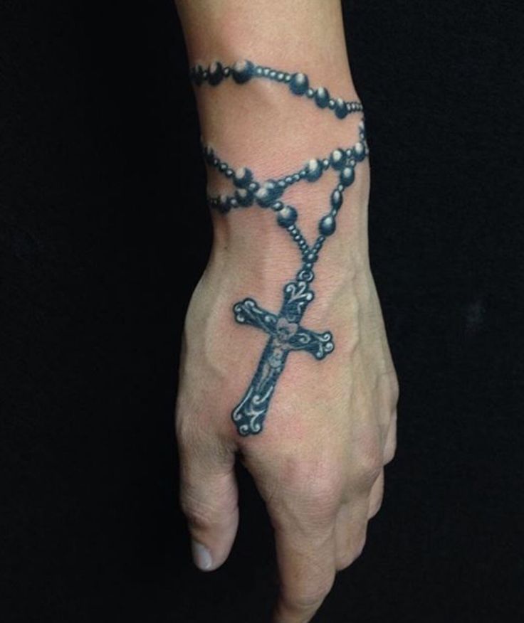 Rosary Wrist Tattoo