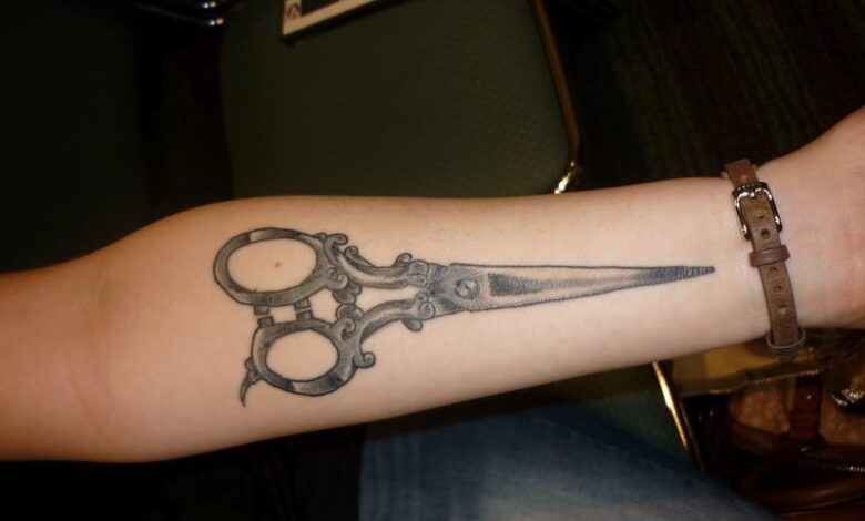 Scissors Tattoos For Women