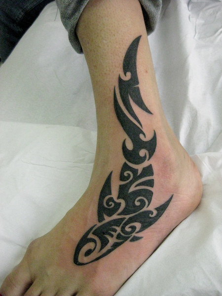 Shark Ankle Tattoos