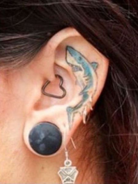 Shark Ear Tattoos