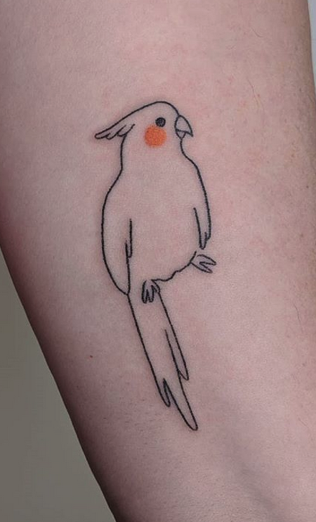 Simple Parrot Tattoos