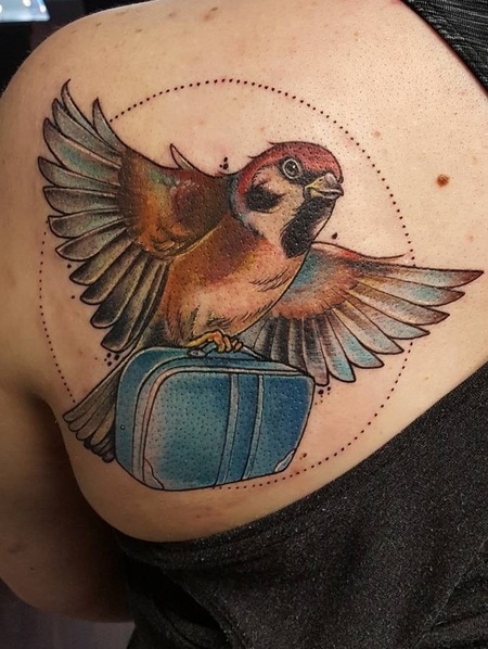 Sparrow 3D Tattoos