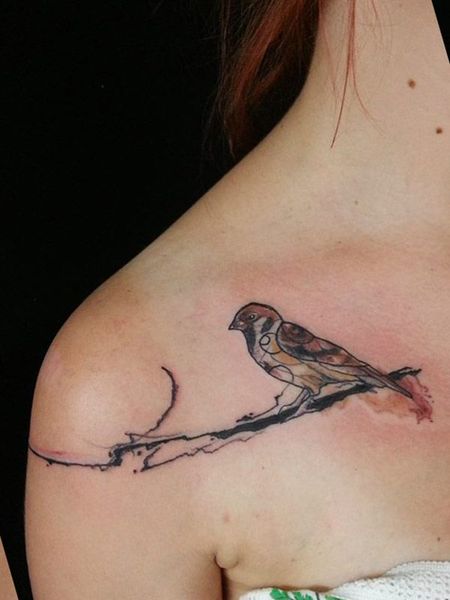Sparrow Collarbone Tattoos