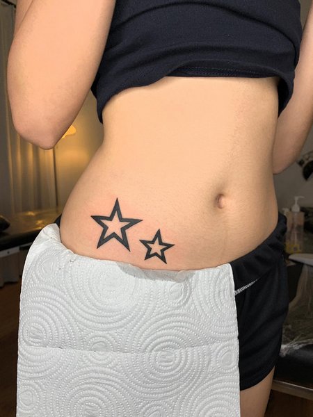 Star Stomach Tattoo