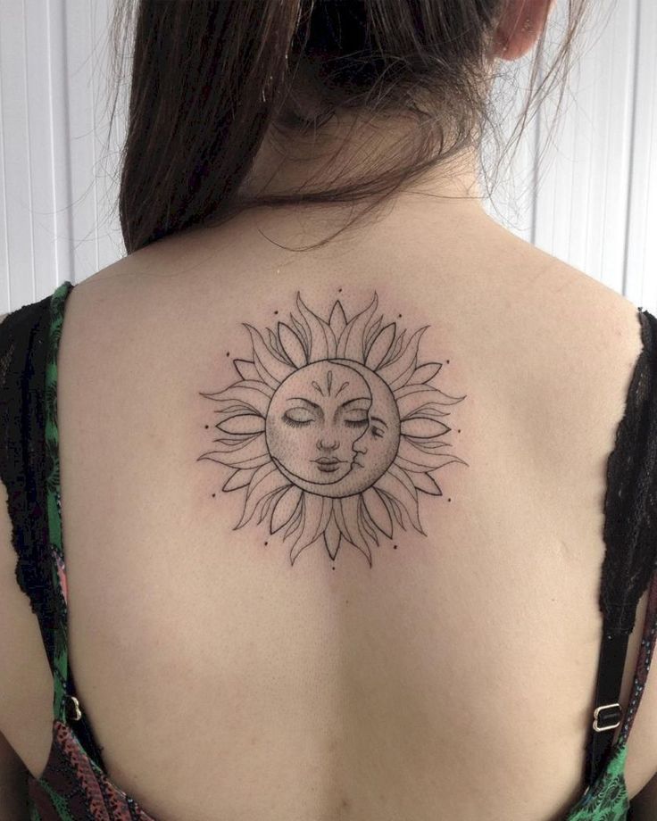 Sun Back Tattoos