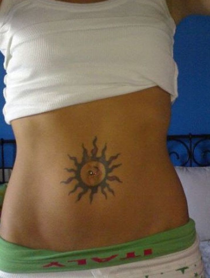 Sun Belly Tattoos