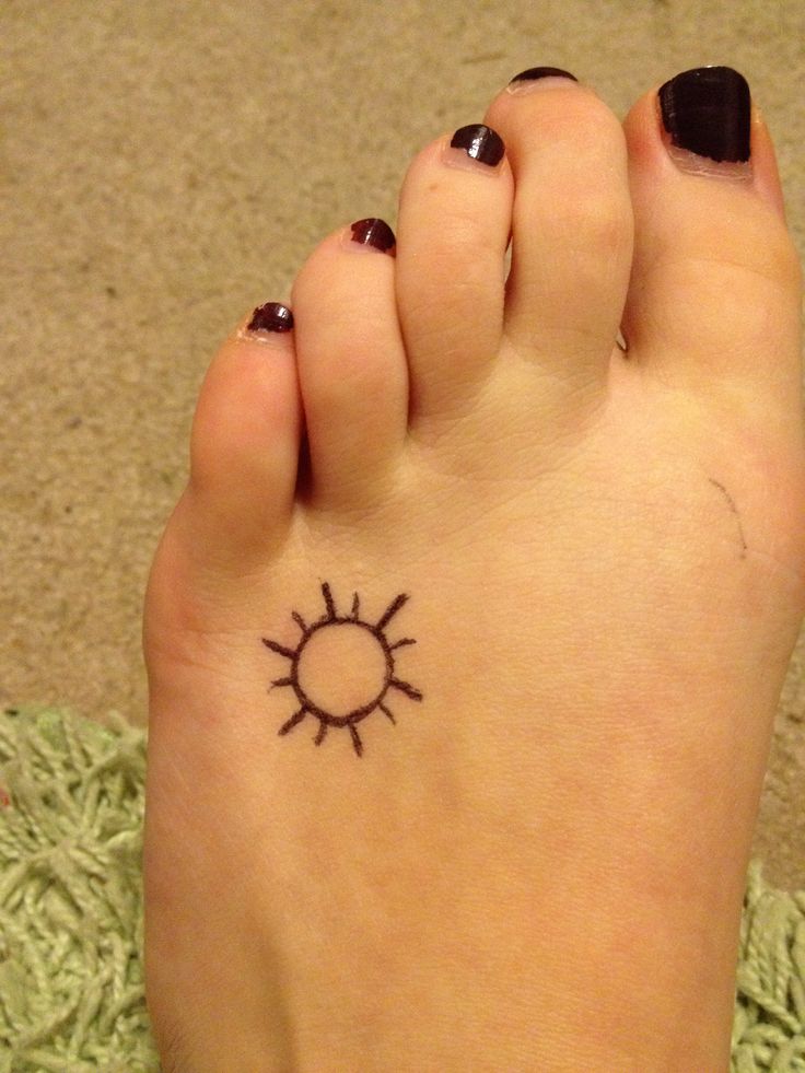 Sun Foot Tattoos