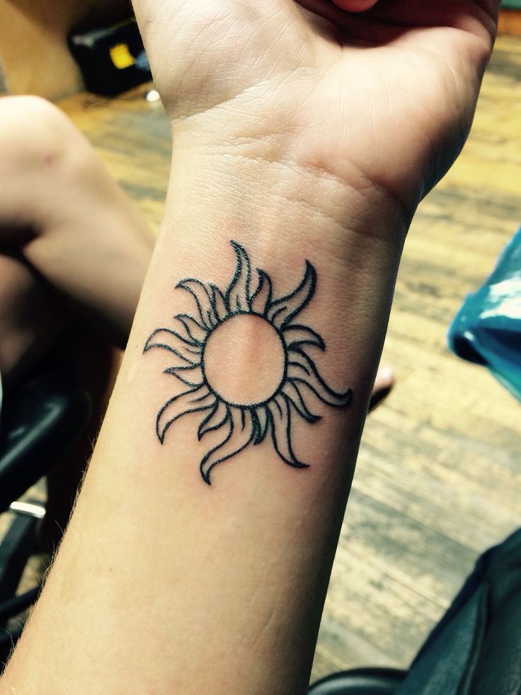 Sun Wrist Tattoos
