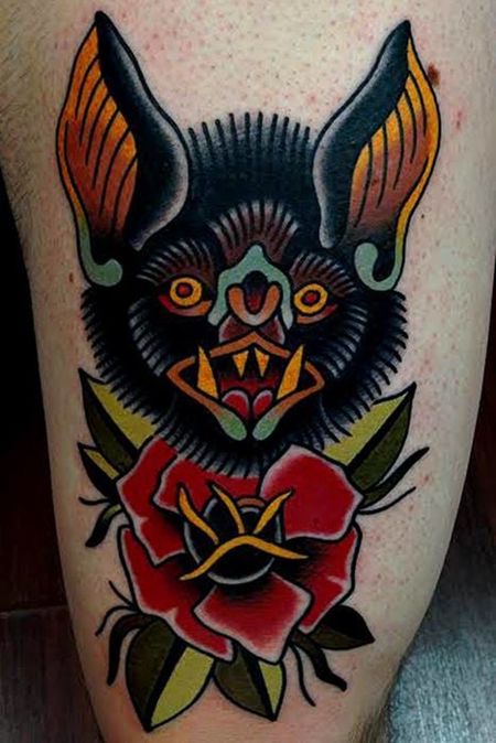 Tradional Bat Tattoos