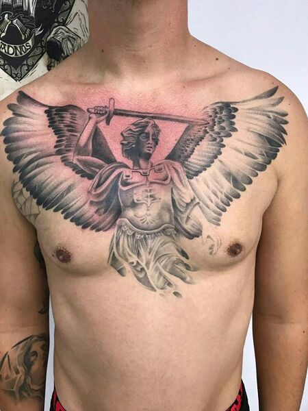 Angel Chest Tattoos
