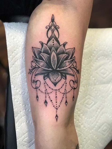 Arm Lotus Flower Tattoo