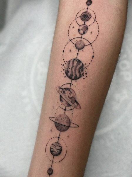 Arm Moon Tattoo