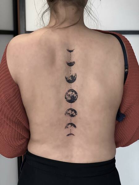 Back Moon Tattoo