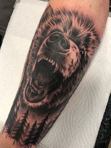 Bear Forearm Tattoo