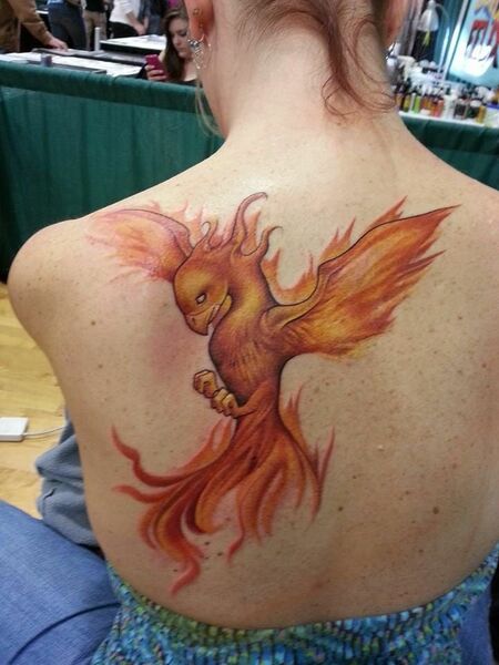 Burning Phoenix Tattoo