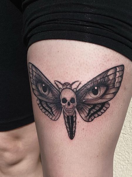 Butterfly with Eyes Tattoo