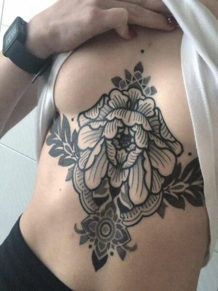 Chest To Stomach Tattoo
