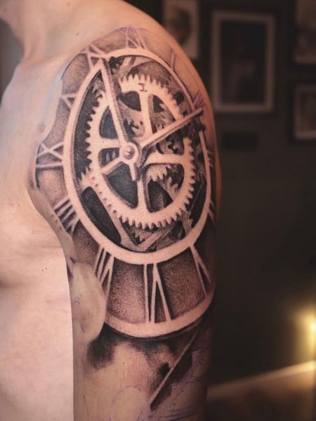 Clock Gears Tattoo