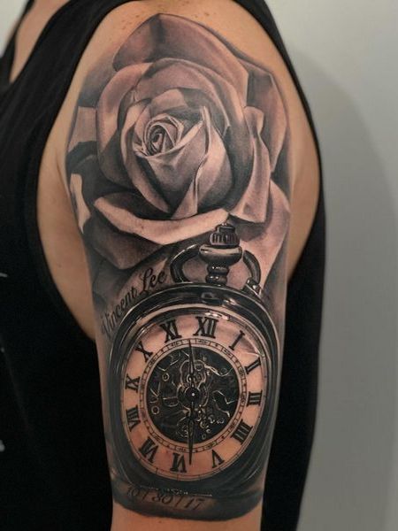 Clock Tattoos For Men