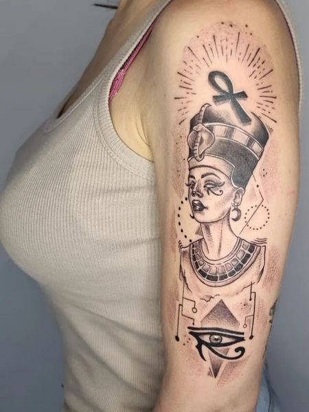 Cool Nefertiti Tattoo