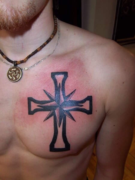 Cross Chest Tattoos