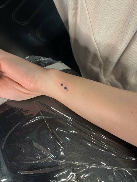 Cute Semicolon Tattoo
