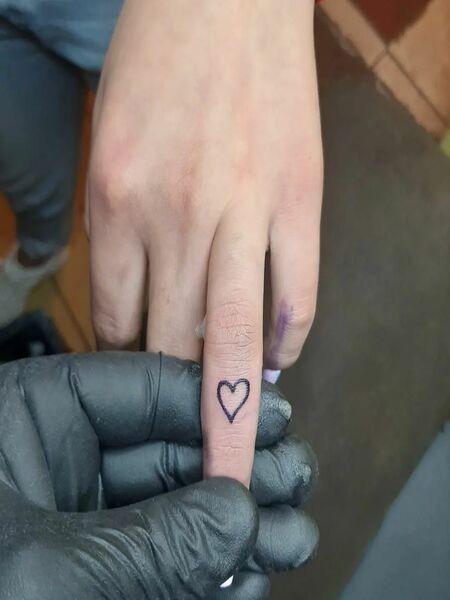 Finger Heart Tattoo