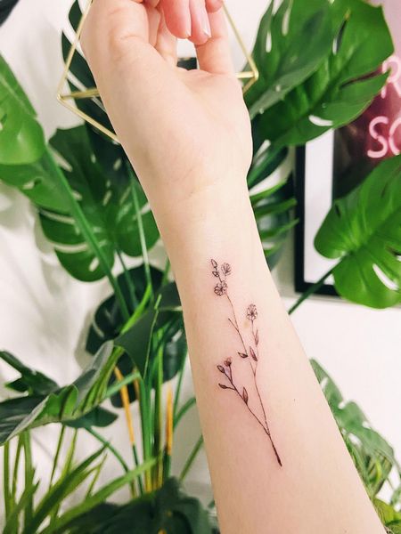Floral Wrist Tattoo