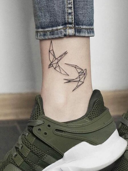 Geometric Ankle Tattoo