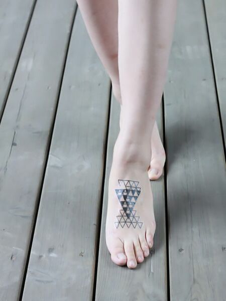 Geometric Foot Tattoo