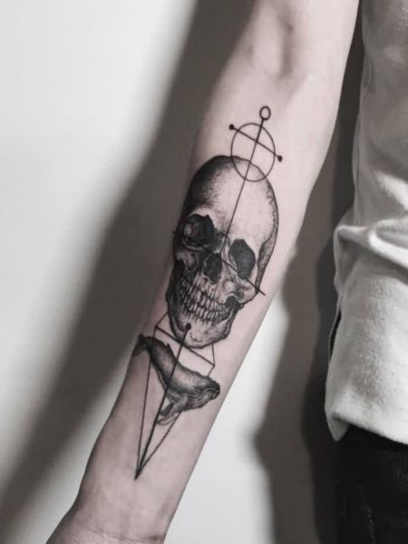 Geometric Skull Tattoo