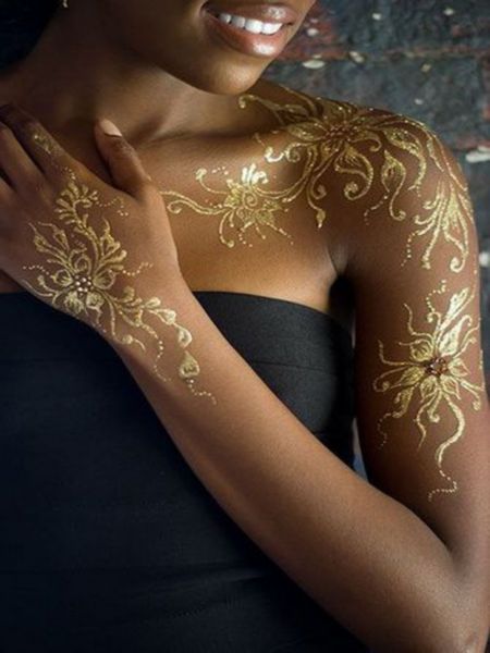 Gold Henna Tattoo