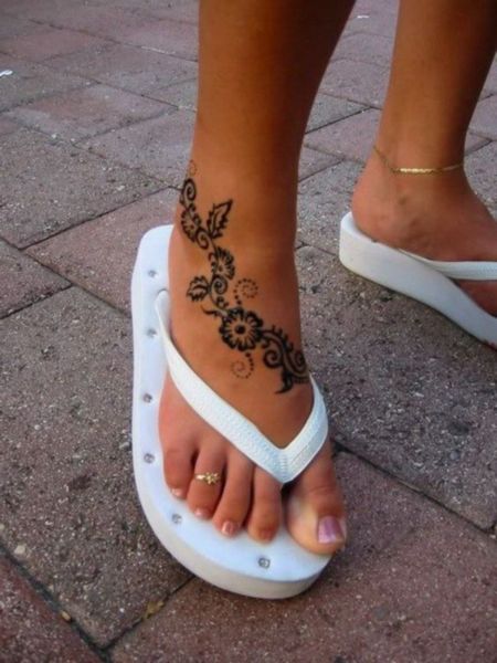 Henna Ankle Tattoo