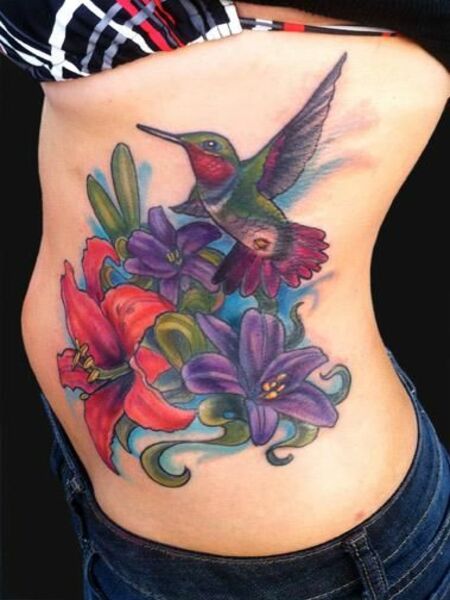 Hummingbird And Lily Tattoo