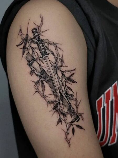 Japanese sword tattoo