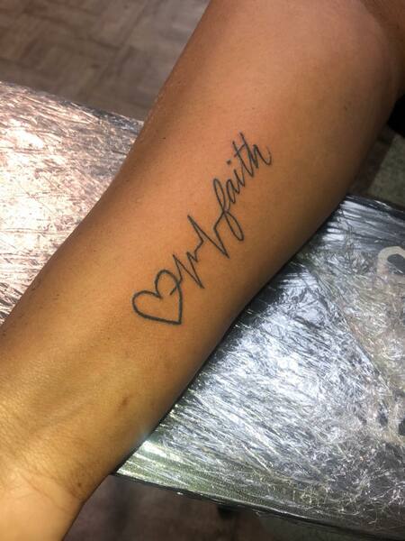Love Hope Faith Cross Tattoo