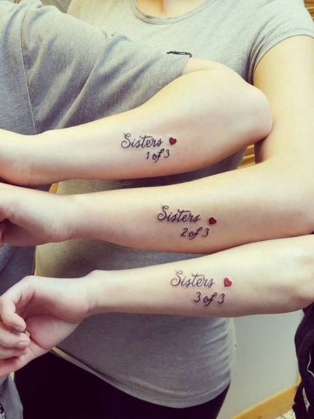 Matching Tattoos For 3 Sister