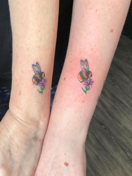Mother Daughter Bee Tattoo